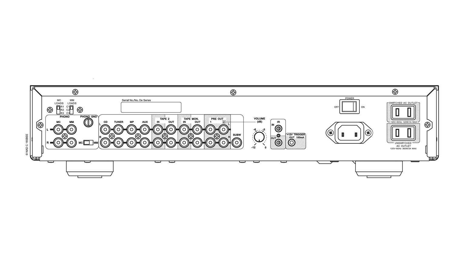 NAD C 165BEE Preamplifier