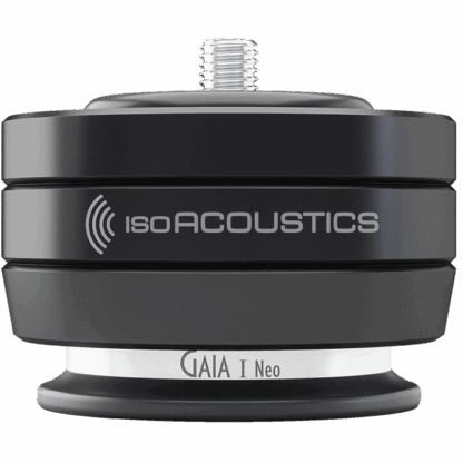 Superior isolation by design With some isolation feet, the metal housing rests directly on the floor, creating a rigid path for vibrations to travel regardless of what is inside. The GAIA Neo is different. Only the lower isolator makes contact with the surface, so vibrations are not transmitted through the housing. This design provides a controlled path for energy to dissipate, resulting in greater clarity, openness, and focus.